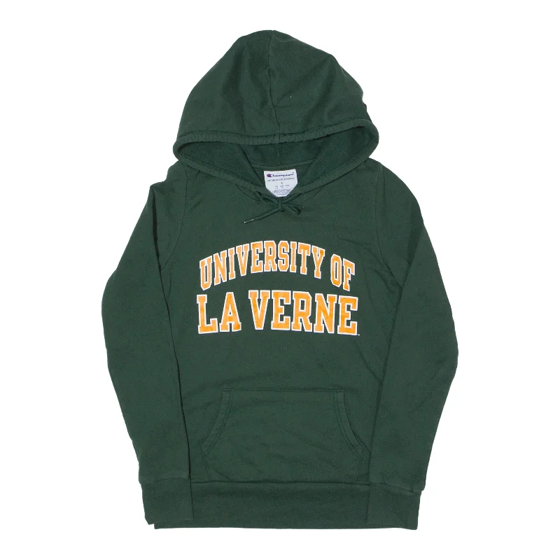 CHAMPION University of La Verne USA Hoodie Green Pullover Womens S Long Bell Sleeve