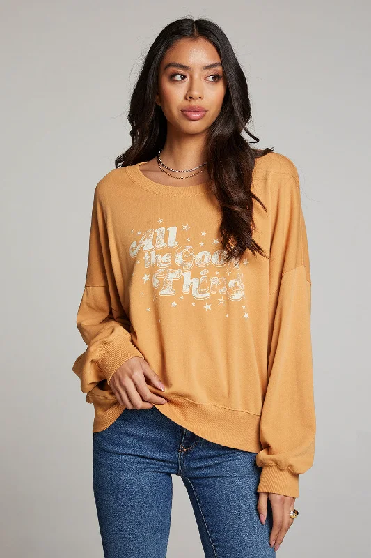 All The Good Things Pullover Scalloped Neck Pullover