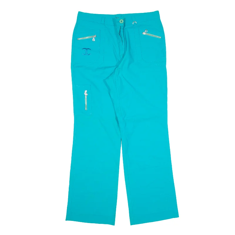 Trousers Blue Regular Straight Womens W30 L27 Trousers Travel Practical