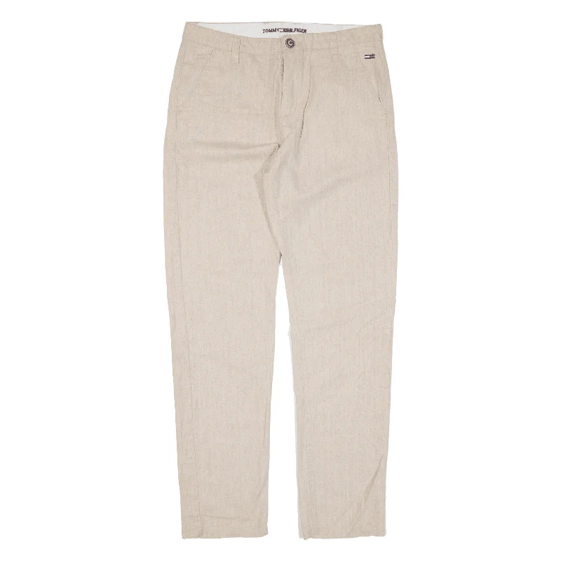 TOMMY HILFIGER Trousers Beige Slim Straight Womens W30 L29 Trousers Fall Fleece