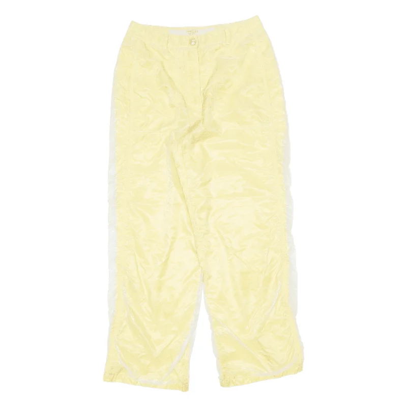 MARC CAIN SPORT Womens Trousers Yellow Regular Straight Nylon W26 L28 Trousers Low Rise Relaxed