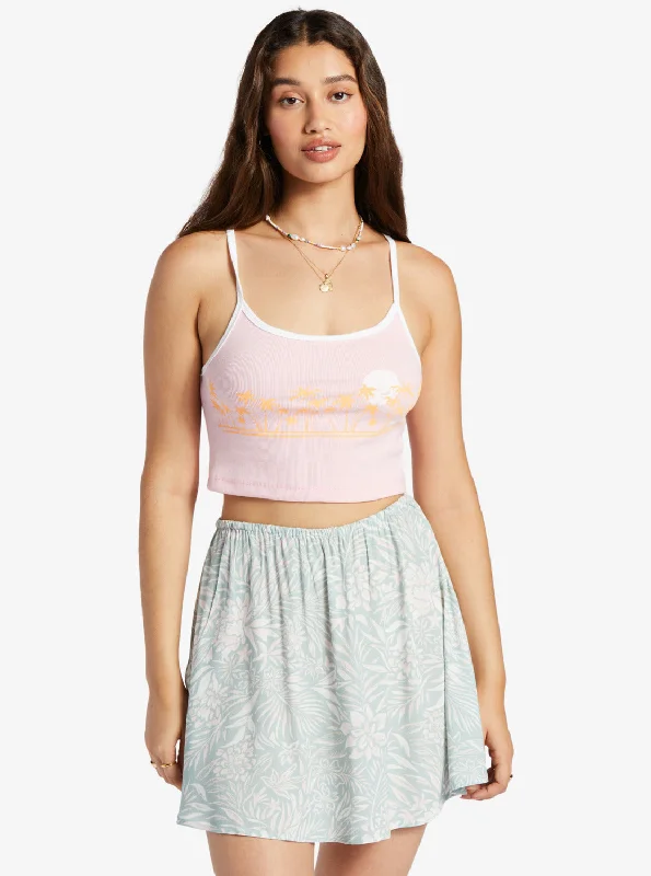 Linedance Cropped Tank Top - Candy Pink navy tank top