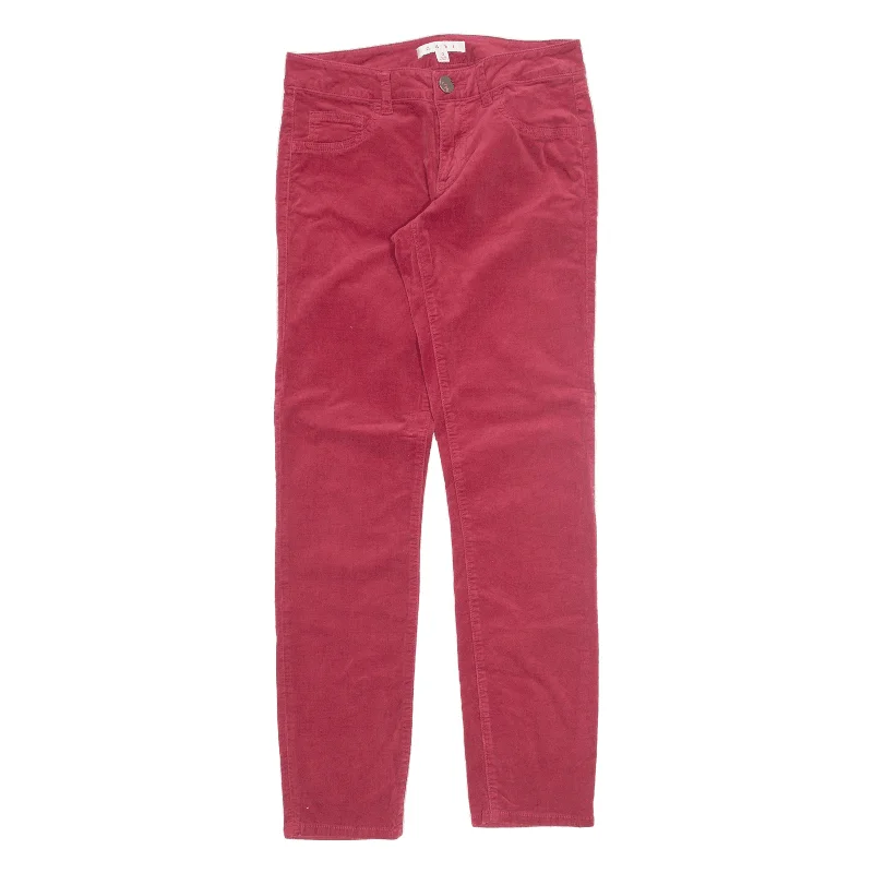 CABI Womens Corduroy Trousers Red Regular Skinny 90s W26 L28 Trousers Yoga Stretchy