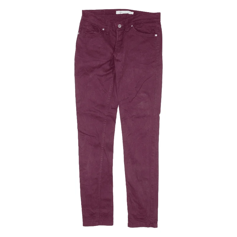 LEVI'S 535 Trousers Purple Slim Skinny Womens W27 L32 Trousers Corduroy Warm