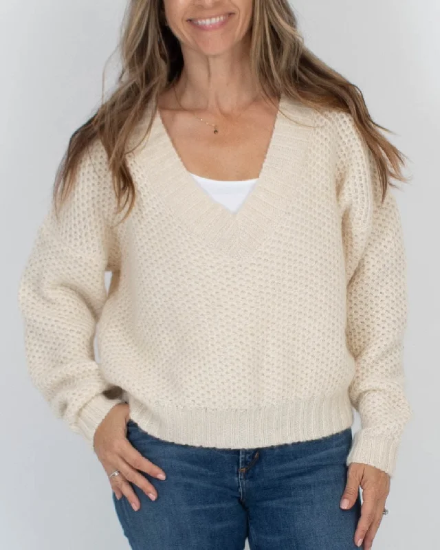 V-neck Pullover Sweater Port Neck Pullover