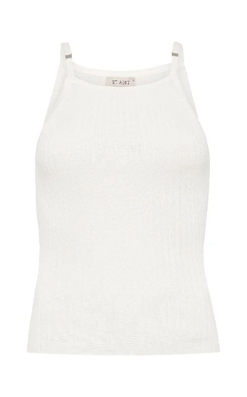 Square Tank - White pastel tank top