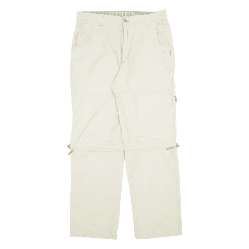 CROSSFIELD Outdoor Womens Trousers Cream Regular Straight 90s W32 L30 Trousers Leisure Comfortable