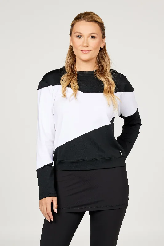 Women's Pullover - Monochrome Batwing Sleeve Top