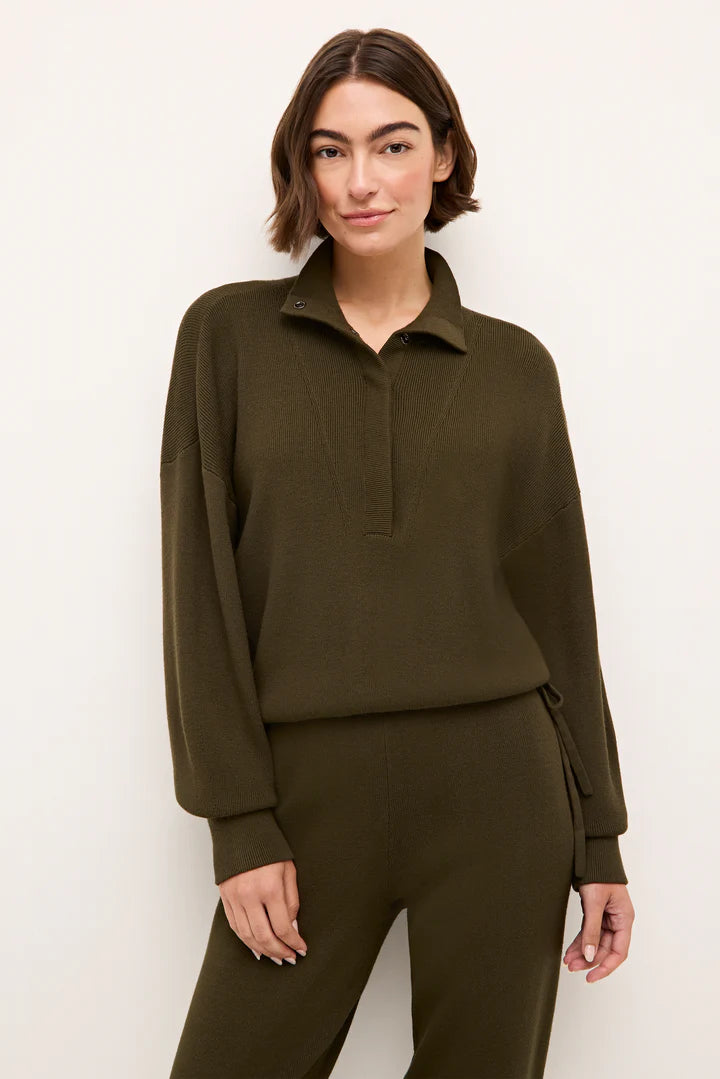 Blaire Pullover (Moss) Plunging Neck Pullover