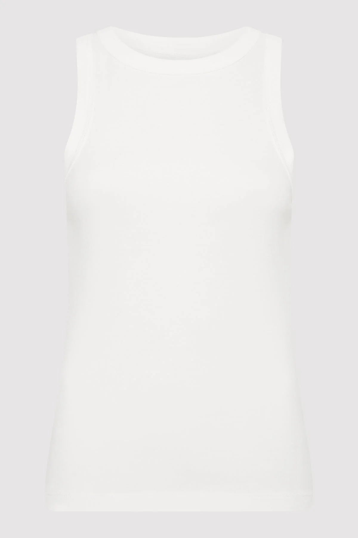 Organic Cotton Bateau Tank - White sleep tank top