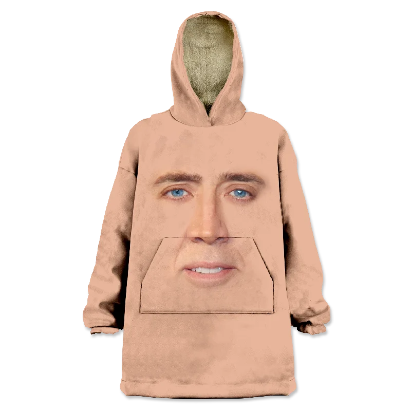 Cage Face Wearable Blanket Hoodie Hoodie with Drop Shoulder Relaxed Streetwear