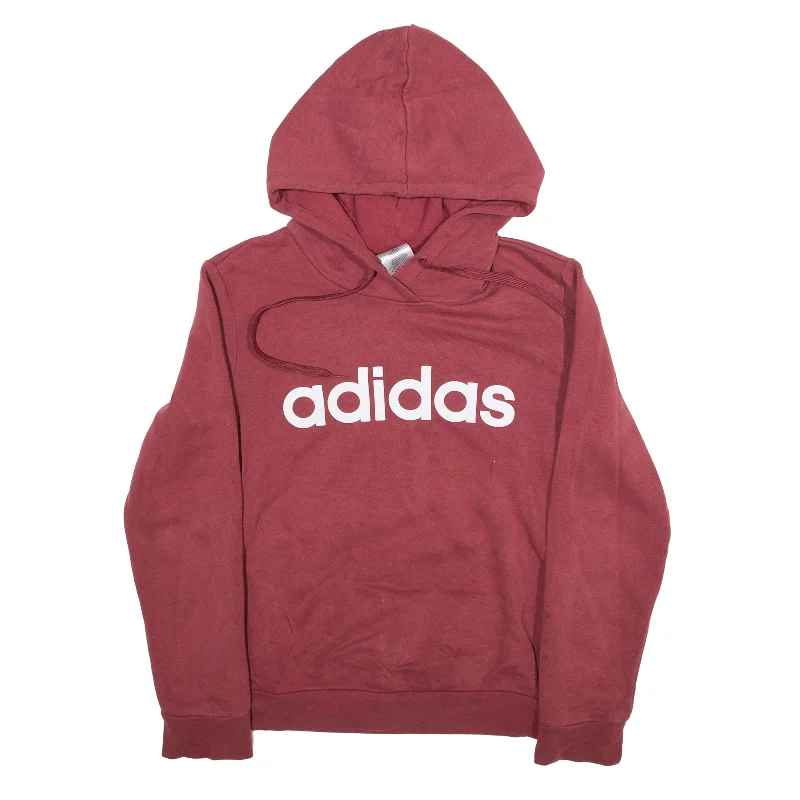 ADIDAS Hoodie Red Pullover Womens S Bell Sleeve Stylish