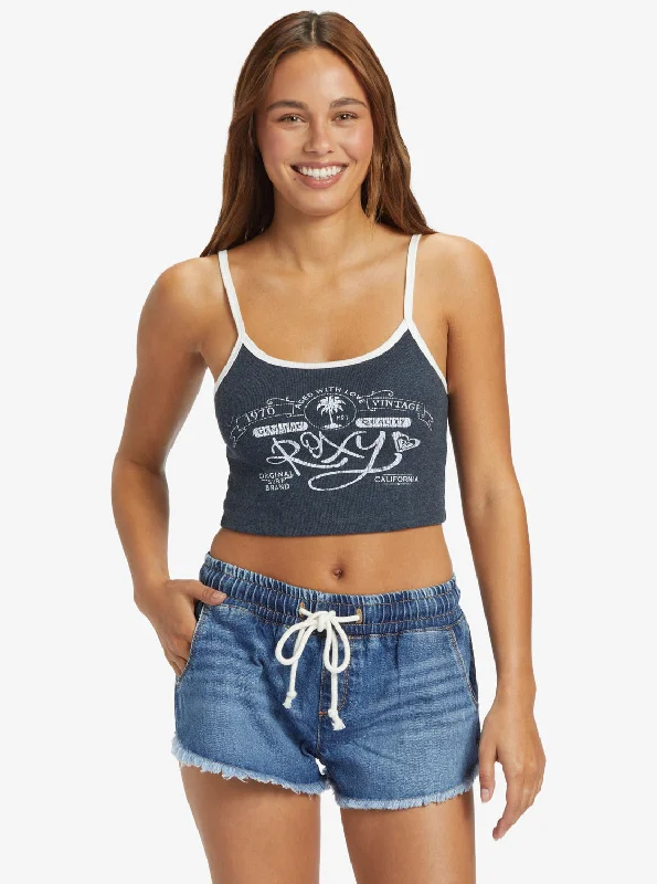 Roxy Vintage Crop Tank - Naval Academy casual tank top