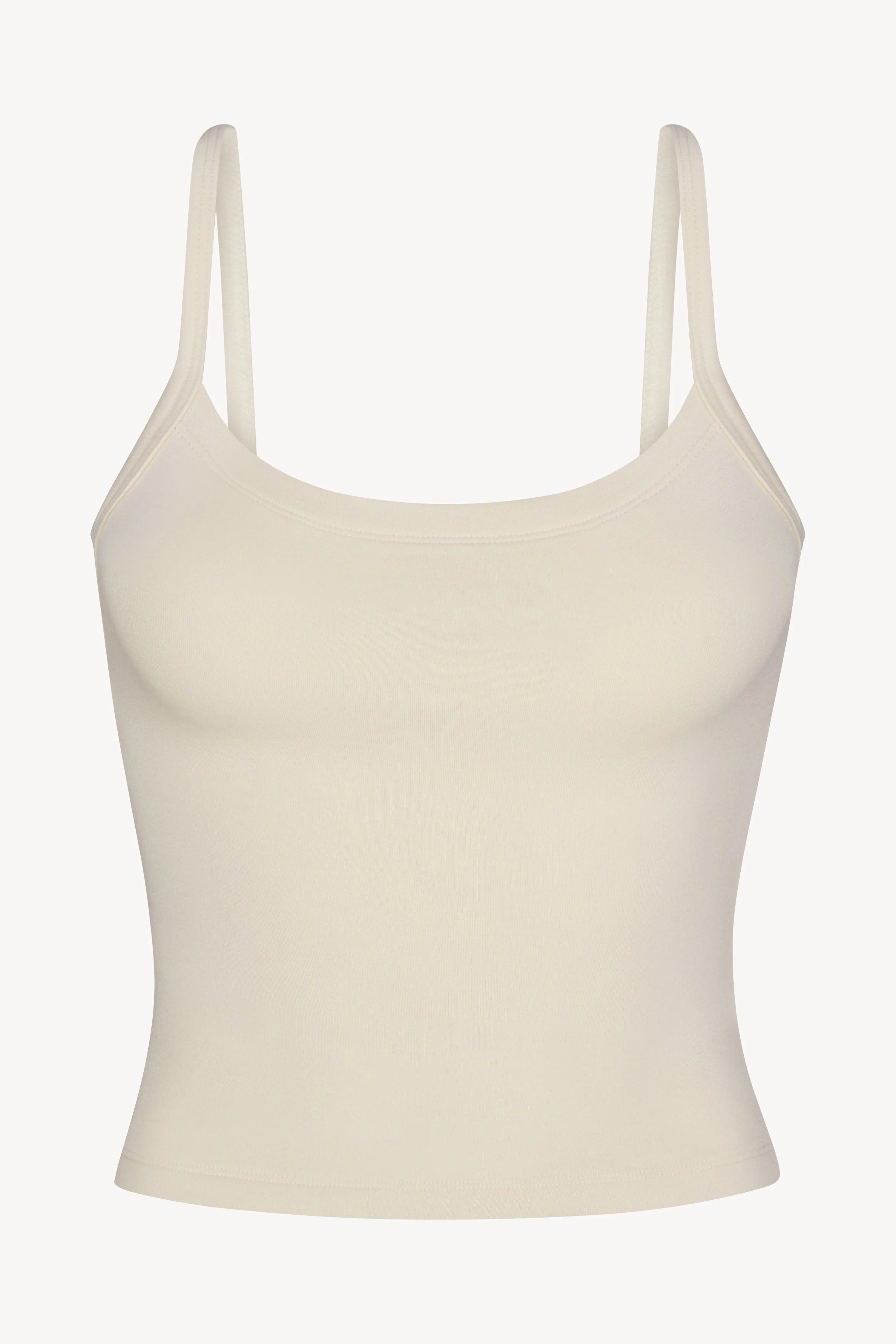 90'S Tank - Cream stretchy tank top