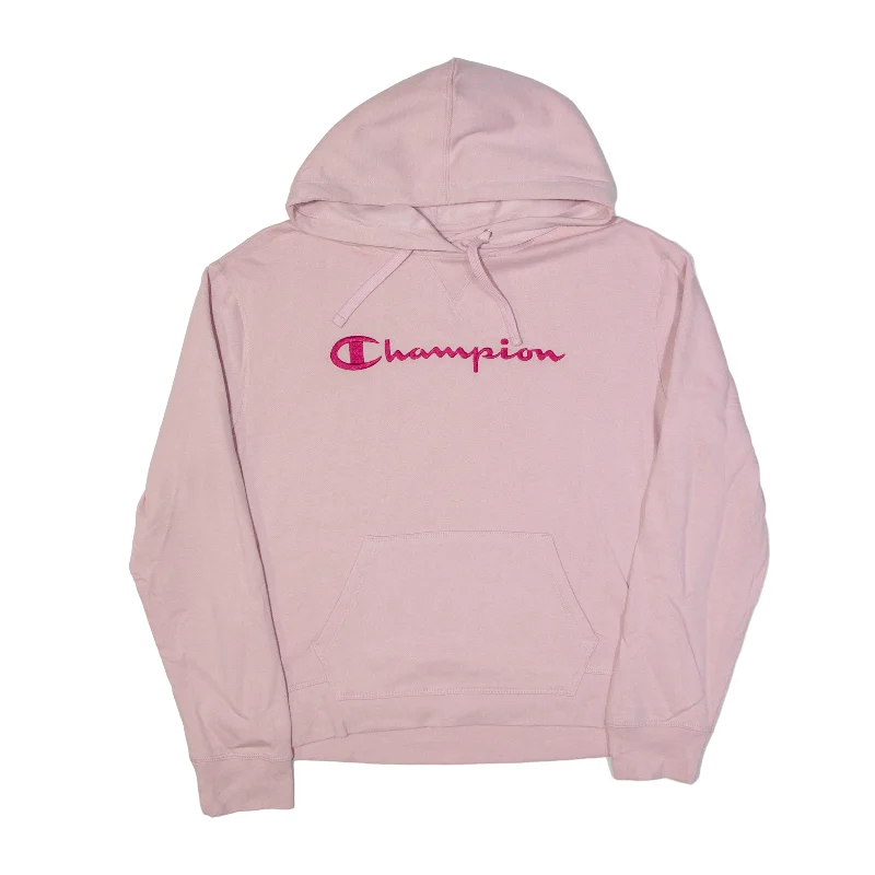 CHAMPION Hoodie Pink Pullover Womens L Bishop Sleeve Elegant