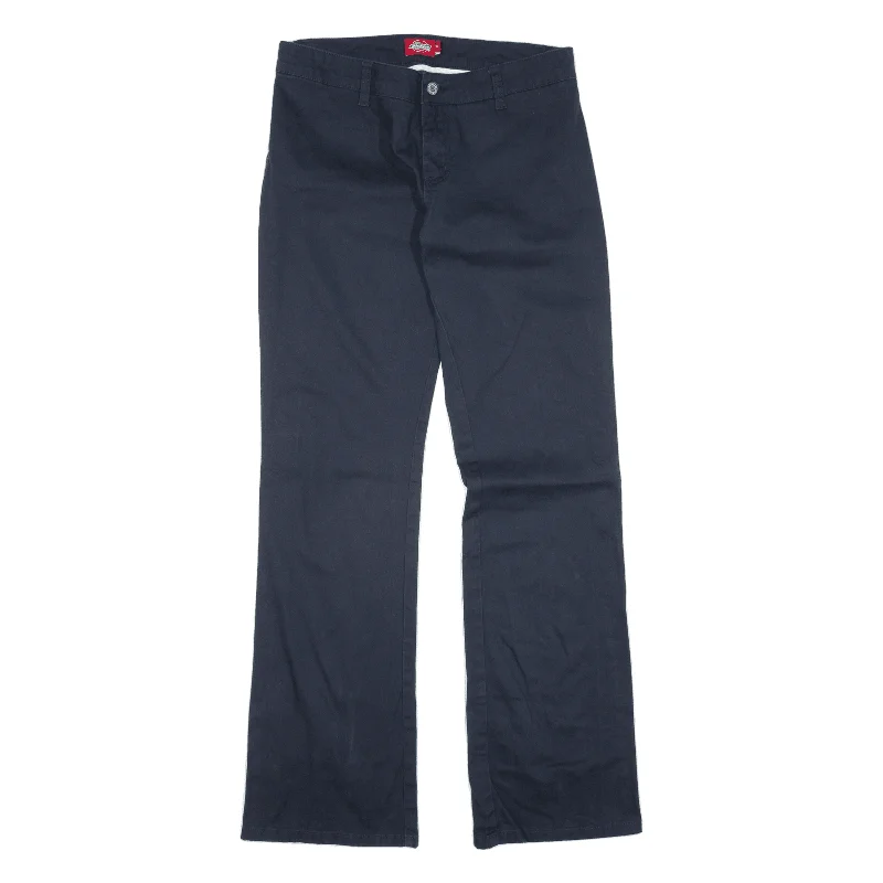 DICKIES Workwear Trousers Blue Regular Bootcut Womens W30 L31 Trousers Timeless Classic