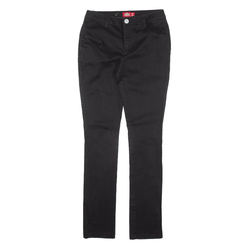 DICKIES Workwear Trousers Black Slim Skinny Womens W26 L31 Trousers Occasion Special