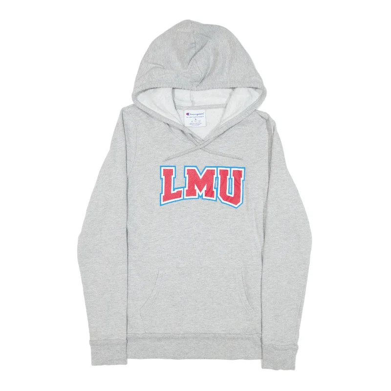 CHAMPION LMU USA Hoodie Grey Pullover Womens M Chenille Soft Sweater