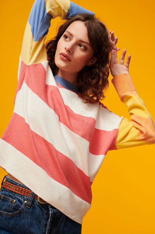 Pullover a righe Barbour Bradley One Shoulder Top