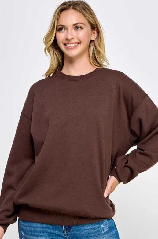 Oversized Crew Neck Fleece Pullover Reflex T080 Mock Neck Pullover