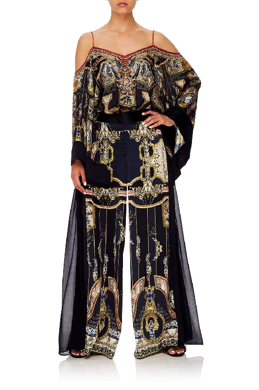 HIGH WAISTED TROUSER WITH GODET MIDNIGHT MEETING Trousers Business Professional