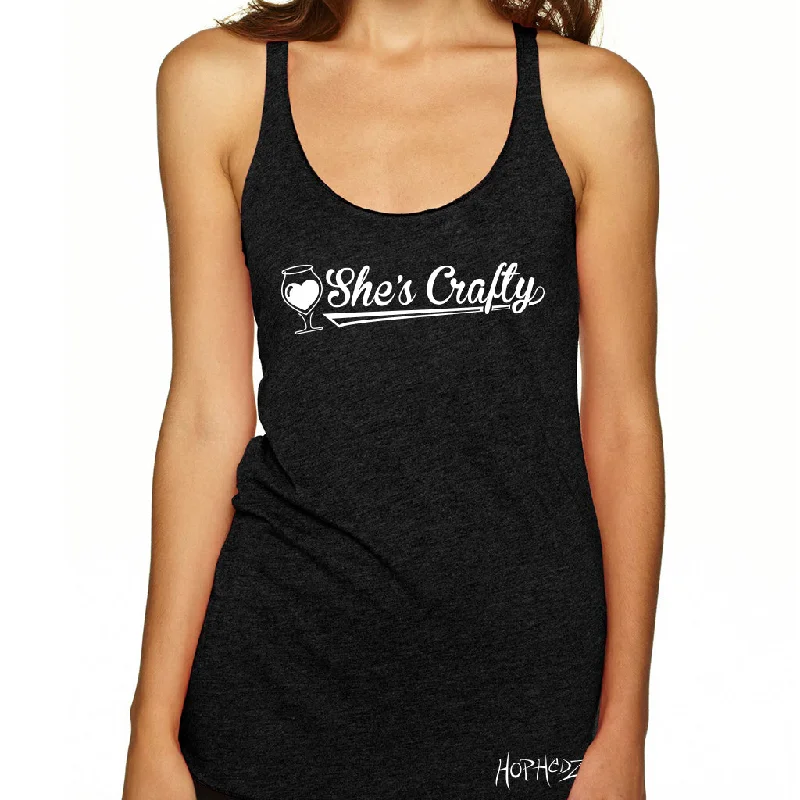 She's Crafty Vintage Black Tank-$19.99 strappy tank top