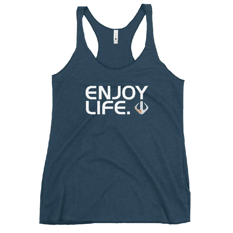 Life League Gear - "Enjoy Life. - Women's Racerback Tank (Light Graphics) essential tank top