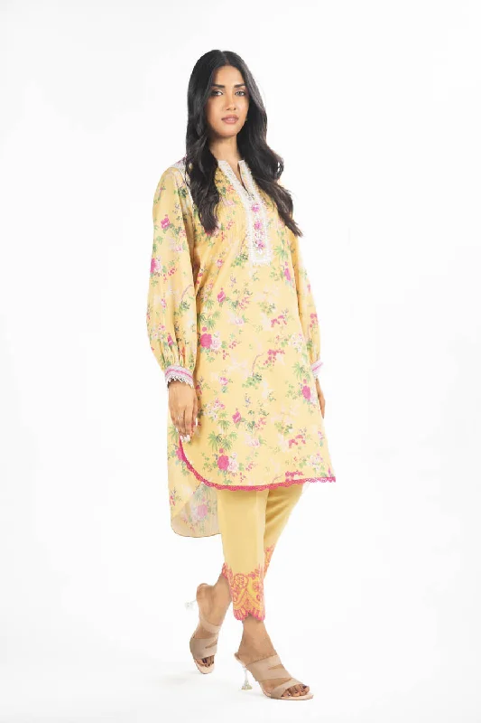 2 Pc Embroidered Lawn Suit With Cambric Trouser Trousers cozy comfortable