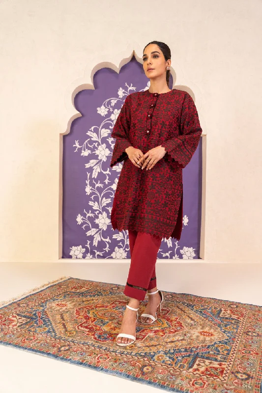 2 Pc Jacquard Suit With Dyed Cambric Trouser Trousers chic fashionable
