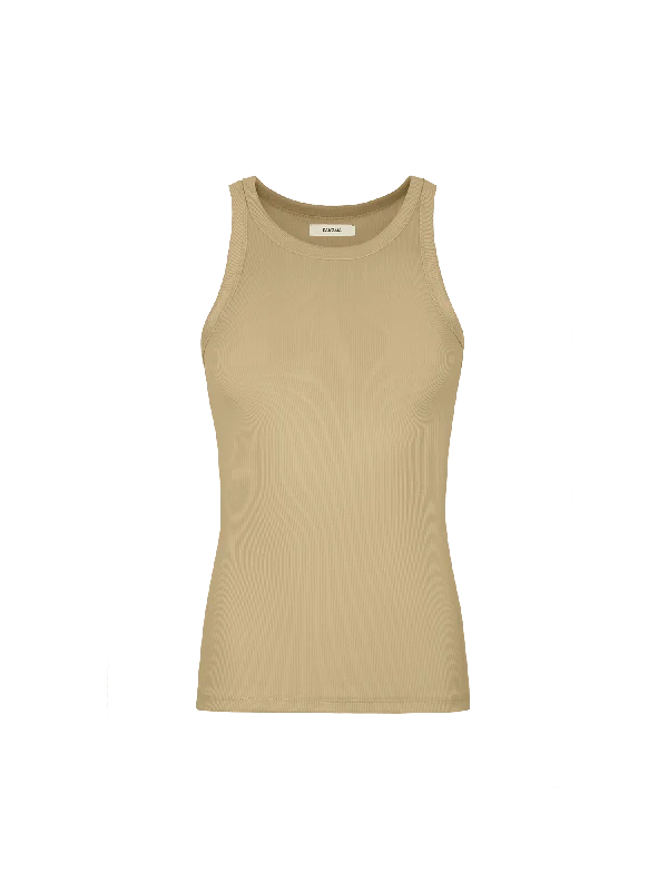 Women's 365 Lightweight Rib Tank Top—maitake beige trendy tank top