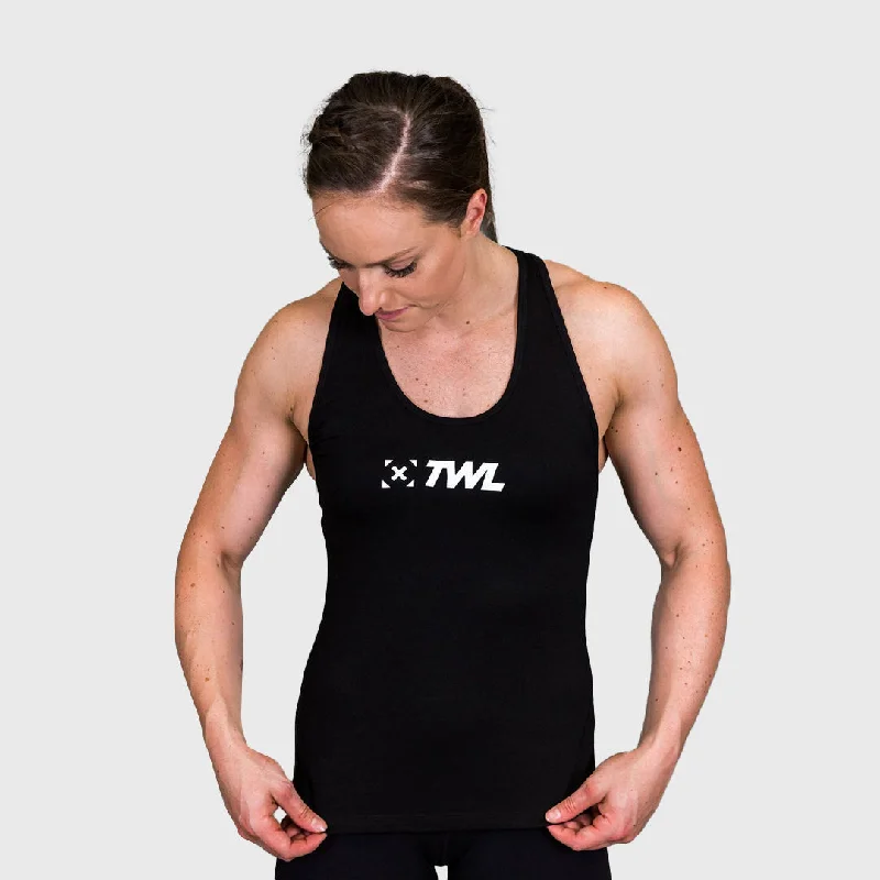 TWL - WOMEN'S EVERYDAY RACERBACK TANK - BLACK/WHITE lace back tank