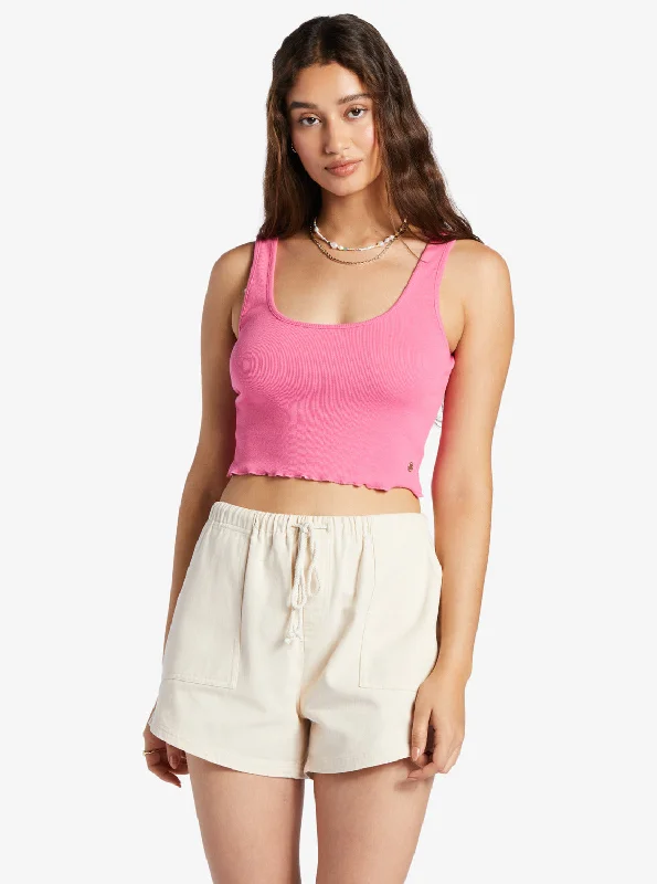 Keep It Wavy Tank Top - Shocking Pink sexy tank top