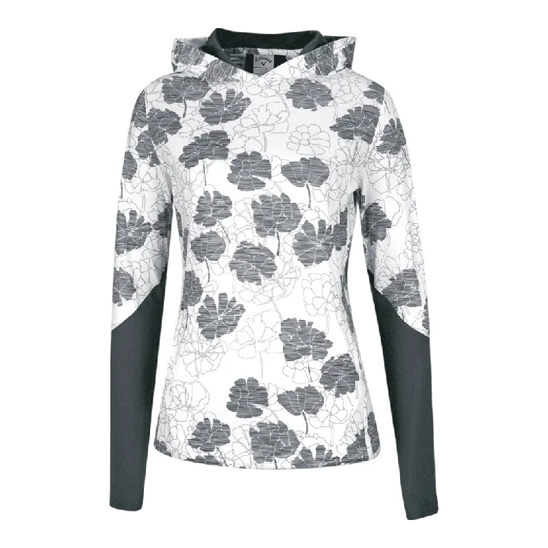 Callaway Ladies Cut Out Floral Golf Pullover CGKJSD02 Mock Neck Pullover