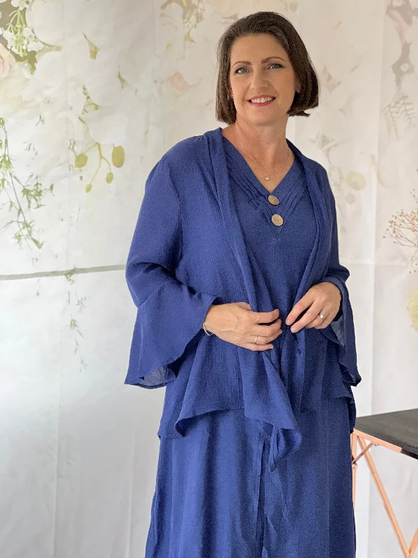 Victoria Blue Sun Cardigan Lace Blend Ribbed Blend Corduroy Blend