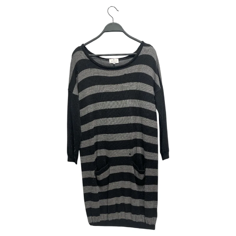 LANVIN en Bleu/SS Dress/38/Stripe/Cotton/BLK/STRIPES