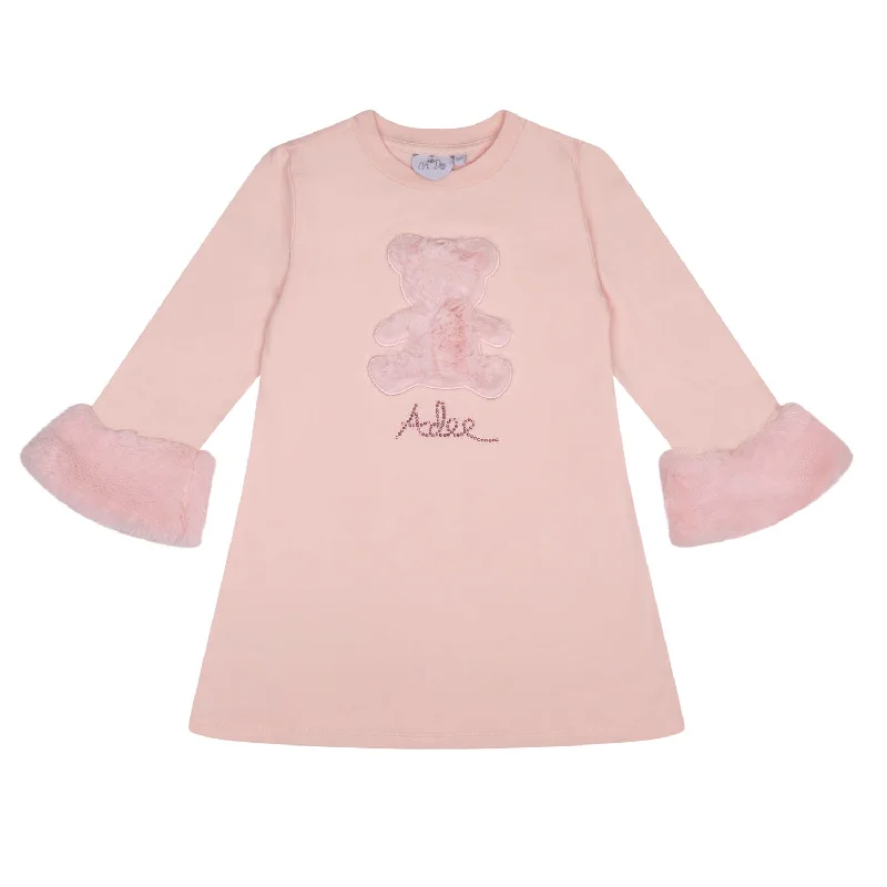 A DEE - Abstract Teddy Shakira Faux Fur Teddy Dress - Baby Pink