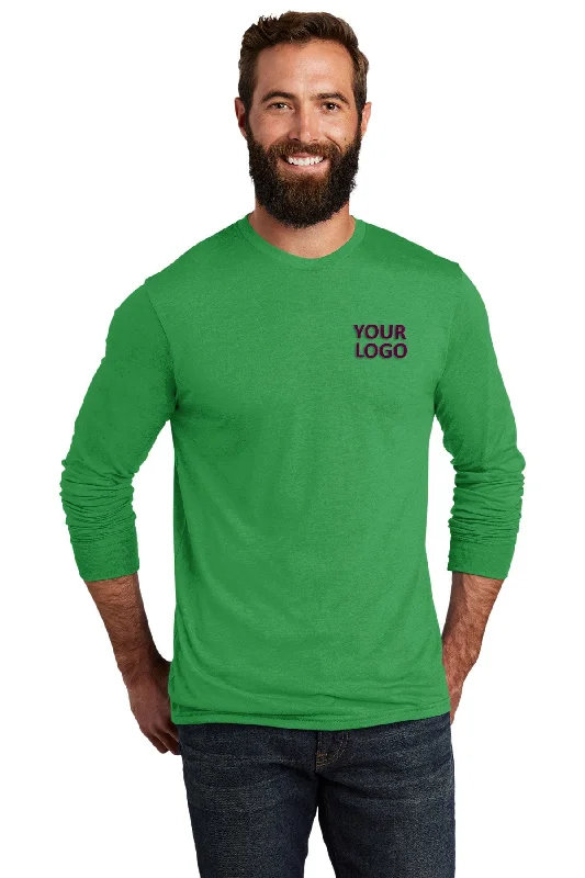 Allmade Unisex Tri-Blend Branded Long Sleeve Tee, Enviro Green Mesh Blend Leather Blend Suede Blend