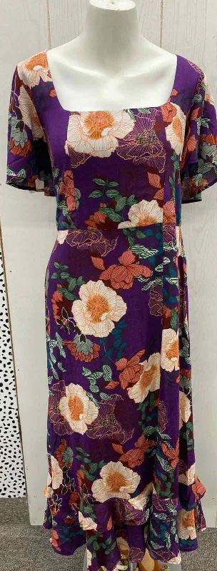 Band of Gypsies Purple Womens Size L Dress