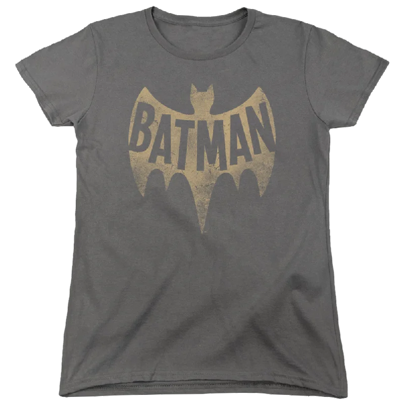 Batman - Classic TV Series Vintage Logo - Women's T-Shirt Front Pockets Side Pockets Patch Pockets