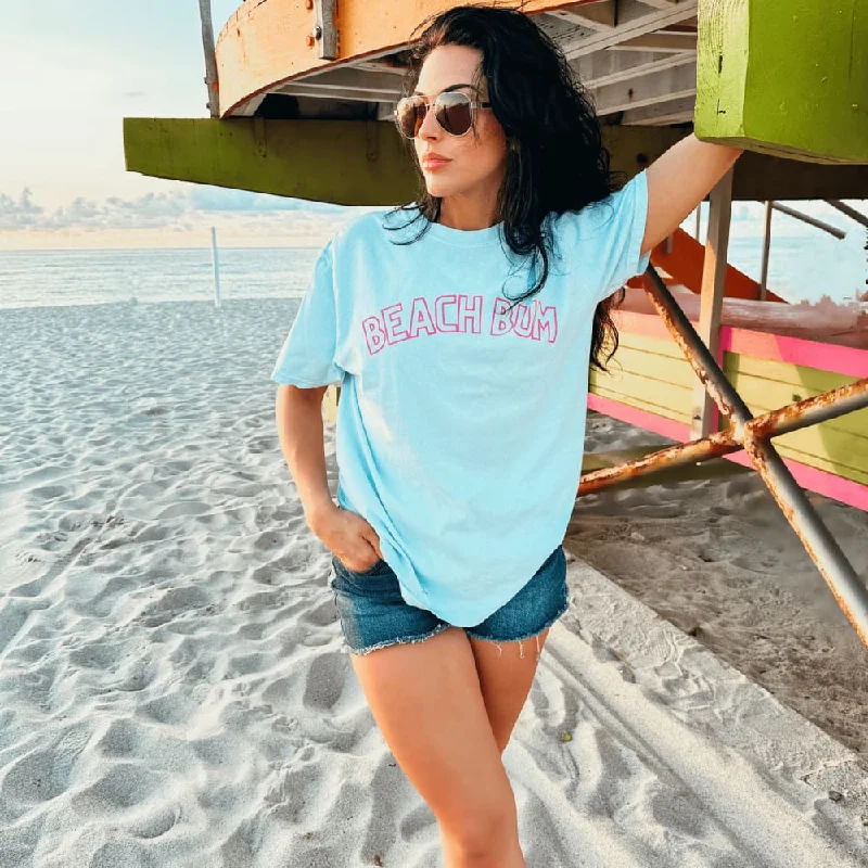 Beach Bum Tee - Chambray Print Jacquard Patchwork