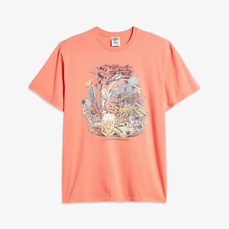 BILLIONAIRE BOYS CLUB | BB FLOATING CITY SS TEE { PORCELAIN ROSE Elasticated Padded Insulated