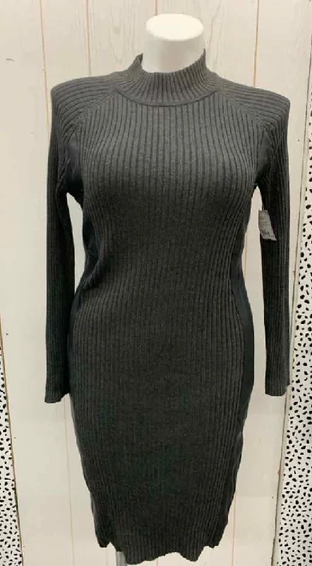 Calvin Klein Gray Womens Size 12 Dress