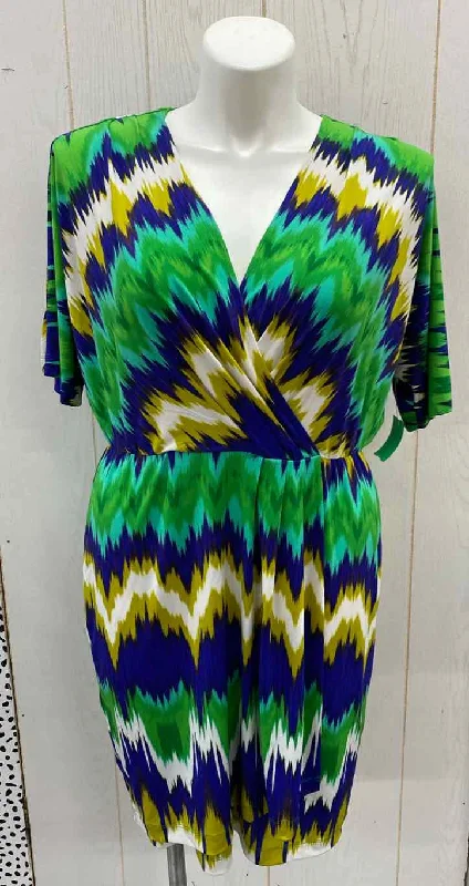 Calvin Klein Green Womens Size 14 Dress