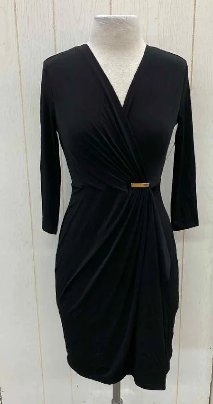 Charter Club Black Womens Size 2P Dress