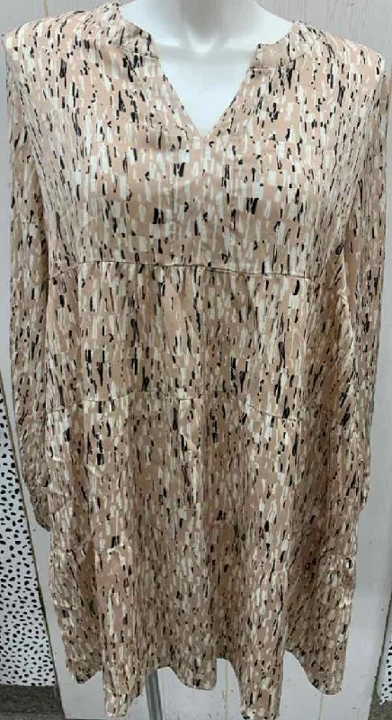 Cotton Bleu Tan Womens Size 16/18 Dress