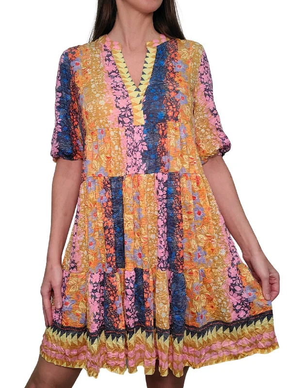 Crushed Art 2-Tier Dress