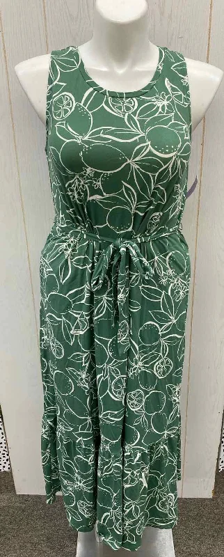 Cuddl Duds Green Womens Size 10/12 Dress