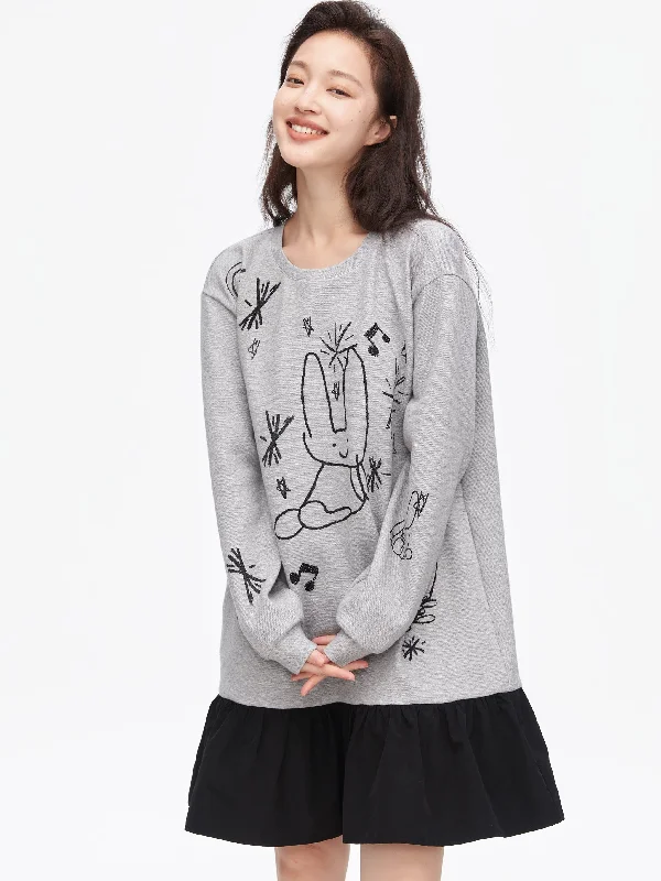 Cute Rabbit Patchwork Dress