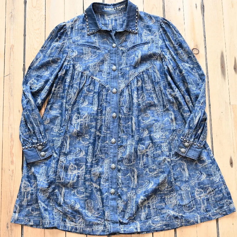 Double D Ranch Cowboy 101 Dress in Print