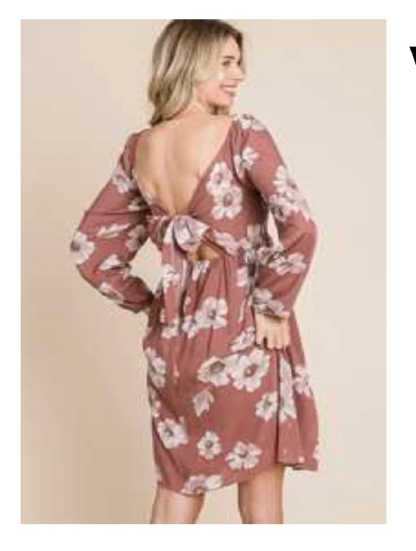 Dress, Smocked Dusty Rose